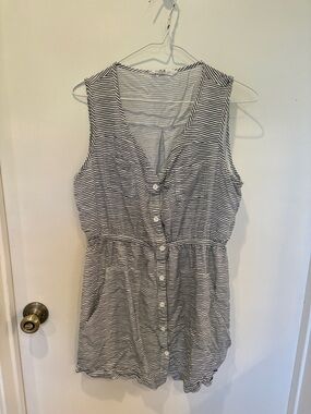 Jack by BB Dakota Black and White Striped Tank